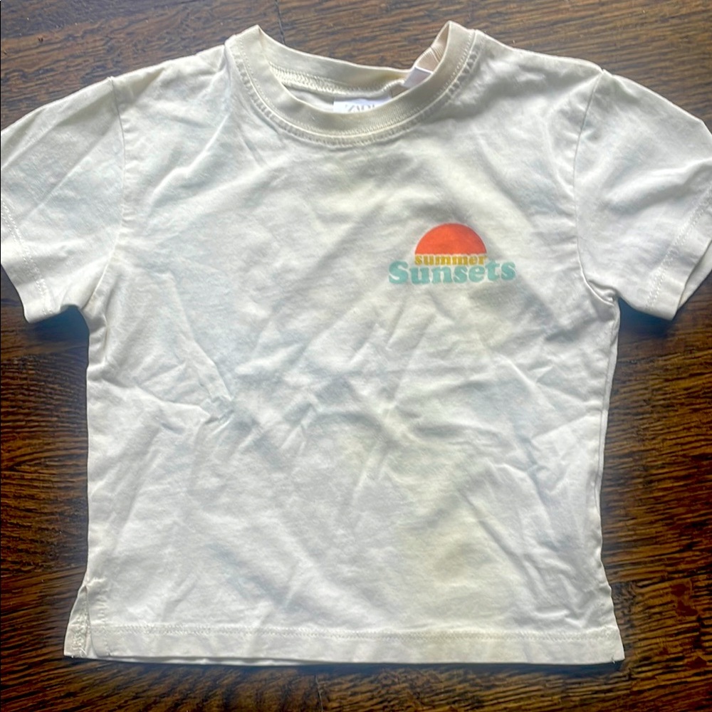 Summer Sunsets Kids T-Shirt - Cream